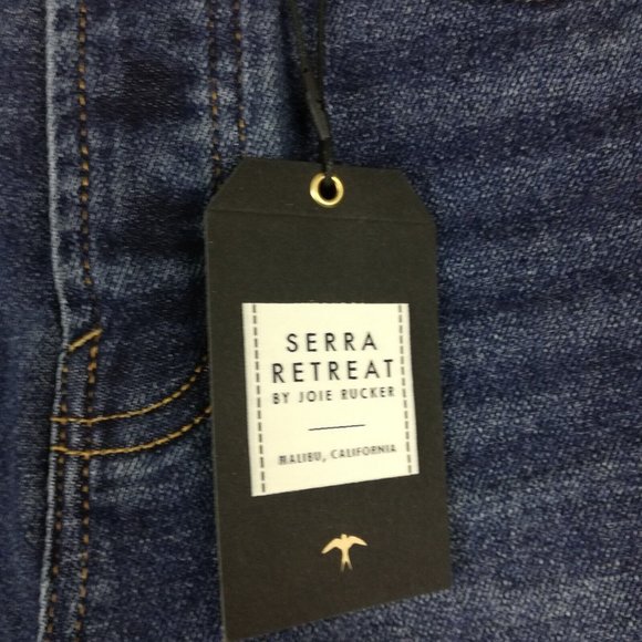 Serra Retreat Womens Jeans Straight Leg Blue Denim Dark Wash High Rise 0 New - Picture 13 of 14